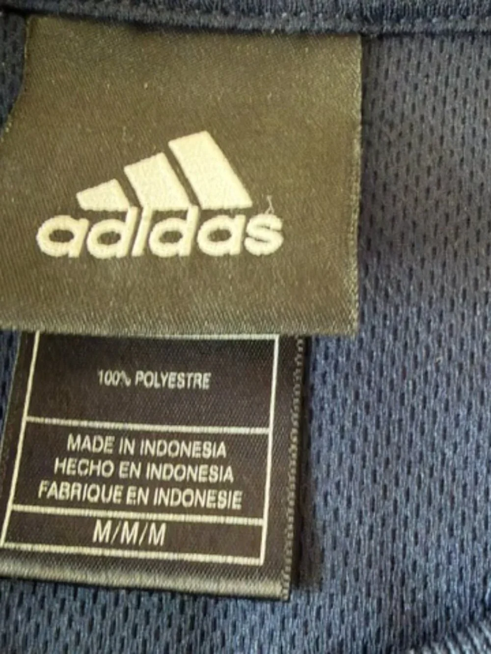 Adidas NCAA Notre Dame Blue Gold Jersey Medium Sportswear Activewear Y2K Retro